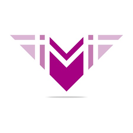 Logo Vector Letter M Wings Symbol Design Iconsのイラスト素材