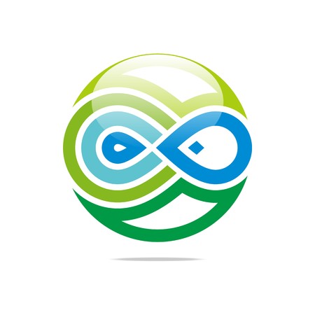 Logo Letter Infinity Alphabet Lettering Design Symbol Icon Abstractのイラスト素材