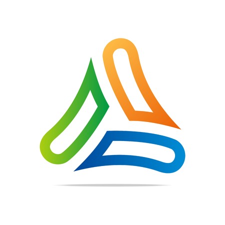 Logo Square triangle Infinity Lettering Connecting Abstract Symbol Icon Design Elementのイラスト素材