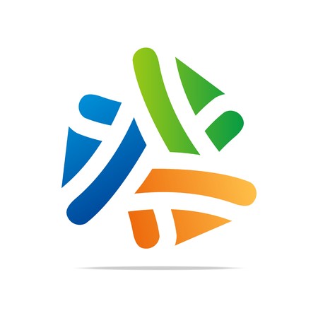 Logo Square triangle Infinity Lettering Connecting Abstract Symbol Icon Design Elementのイラスト素材