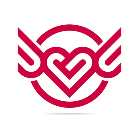Abstract Logo Heart Love Design Vector Businessのイラスト素材