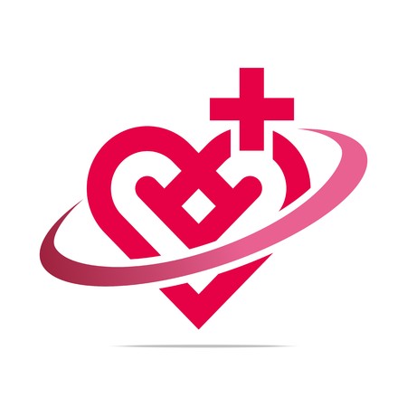 Abstract Logo Healthy Heart Love Design Vector Businessのイラスト素材