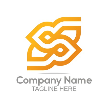 Logo Design Company Name Letter S Infinity Connecting Symbol Icon Abstract Vectorのイラスト素材