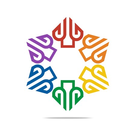 Logo Abstract Letter G Love Combination Design Element Symbol Iconのイラスト素材