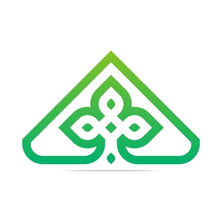 Logo Design Element Company Letter Symbol Plant Iconのイラスト素材