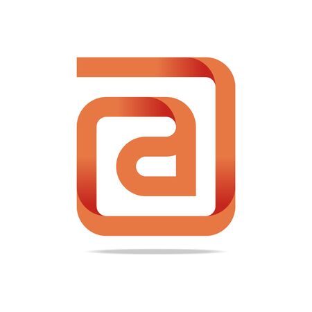 Logo Design Letter A Orange Symbol Icon Abstract Vectorのイラスト素材