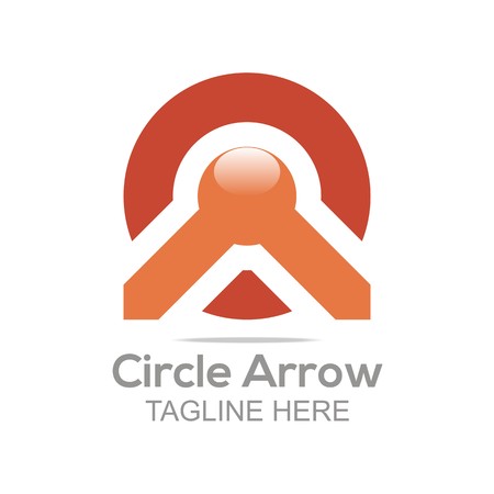 Abstract Logo Letter Circle Arrow Design Icon Element Vectorのイラスト素材