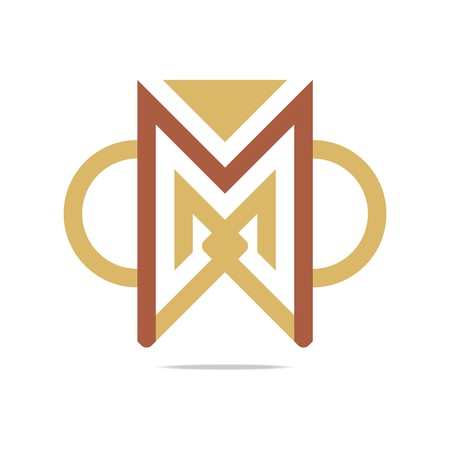 Logo Design Element Letter M Triangle Semicircle Icon Symbol Vectorのイラスト素材