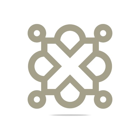 Logo Design Element Circle Square Icon Symbol Vectorのイラスト素材