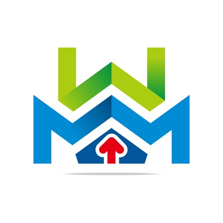 Logo Arrow Letter W Icon Symbol Abstract Vectorのイラスト素材