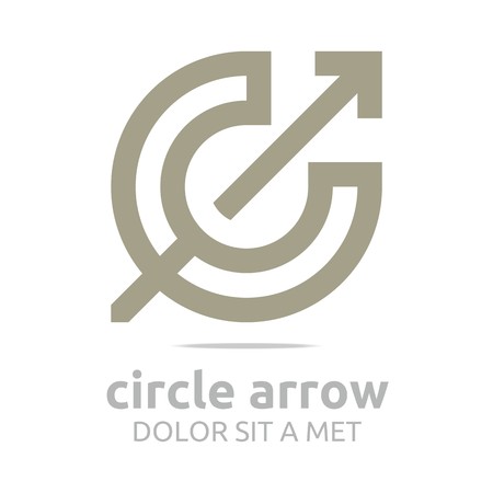 Logo Design Letter C Arrow Brown Icon Symbol Abstract Vectorのイラスト素材