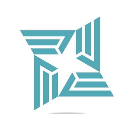 Logo Design Letter E Trapeziodal Shuriken Symbol Icon Abstract Vectorのイラスト素材