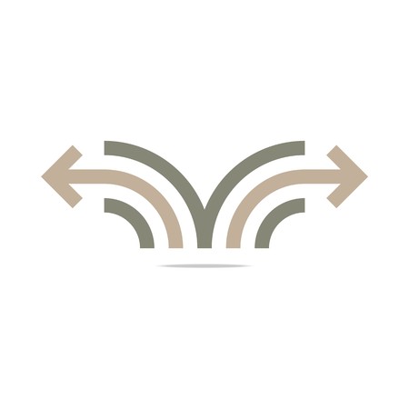 Logo Curved Arrow Circle Icon Design Abstractのイラスト素材