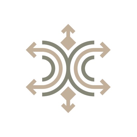 Logo Curved Arrow Circle Icon Design Abstractのイラスト素材