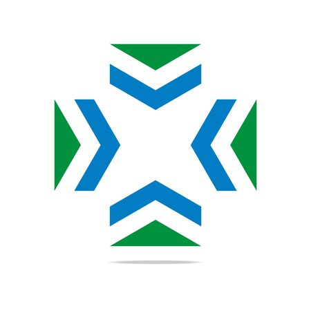 Logo Abstract Arrow Letter Line Hexagon Design Symbol Graphic ICon Vectorのイラスト素材