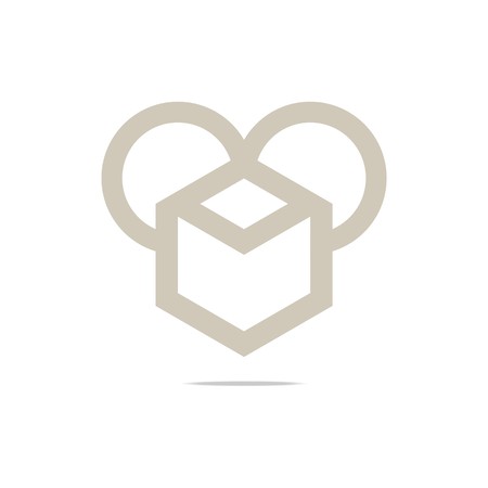 Abstract Icon Circle Square Design Vectorのイラスト素材