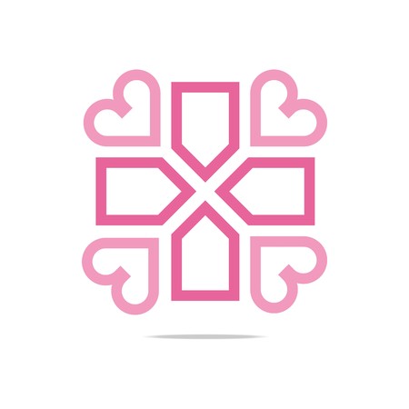 abstract star love heart gift couple sweet symbol celebration mesh glowing beautiful design vector element elegant style medical helalthのイラスト素材