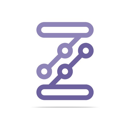 Logo Design letter Z Connecting Element Graphic Icon Symbol Vectorのイラスト素材