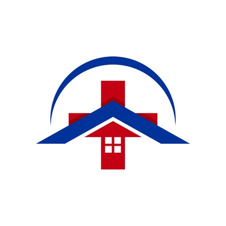 Logo design medical hospital healthy care patient check upのイラスト素材