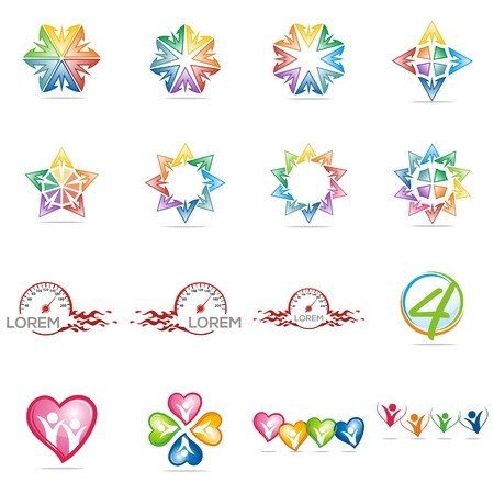 Design logo set business company branding identityのイラスト素材