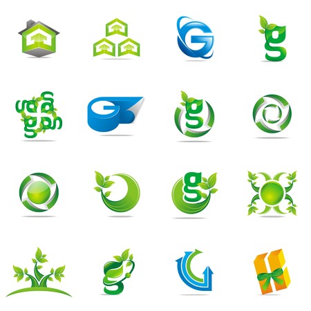 Design logo set business company branding identityのイラスト素材