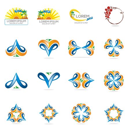 Design logo set business company branding identityのイラスト素材