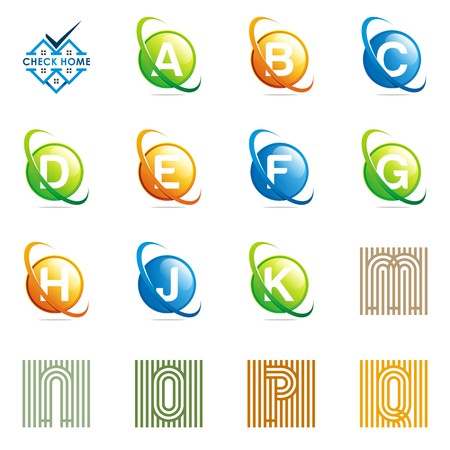 Logo design elements symbols dan vector for branding companyのイラスト素材