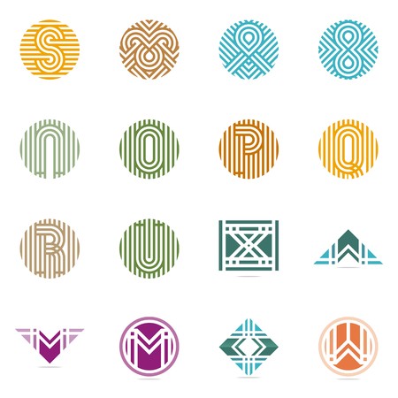 Logo design elements symbols dan vector for branding companyのイラスト素材