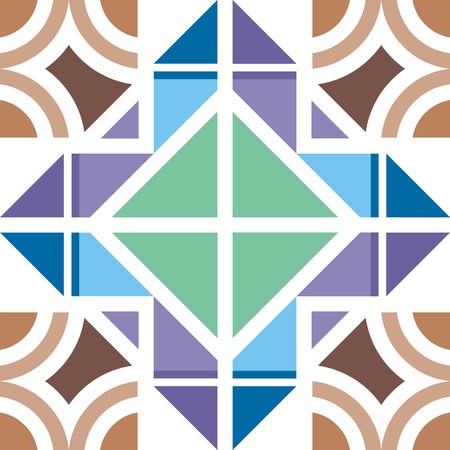 Geometric vector pattern in modern stylish texture, abstract background, wrapping paper,のイラスト素材