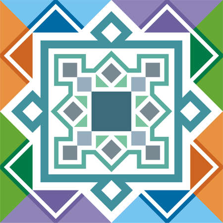 Geometric vector pattern in modern stylish texture, abstract background, wrapping paper,のイラスト素材