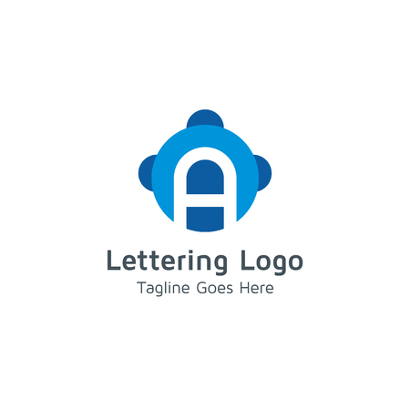 Lettering Aのイラスト素材