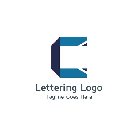 Lettering C Vectorのイラスト素材