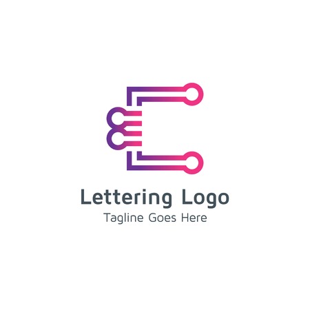 Lettering C Vectorのイラスト素材