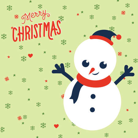 christmas+snowmanのイラスト素材