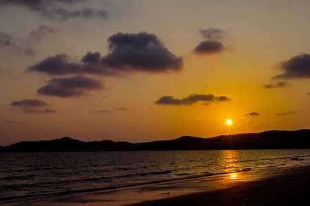 Sunset at Thailand beach.の写真素材