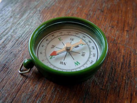 Red plastic compassの写真素材