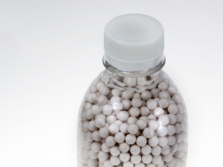 Plastic bottle with pills