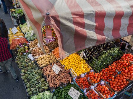 Fruits and vegetables marketのeditorial素材