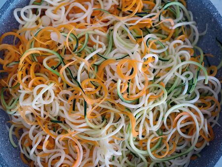 Mix of vegetable curlsの写真素材