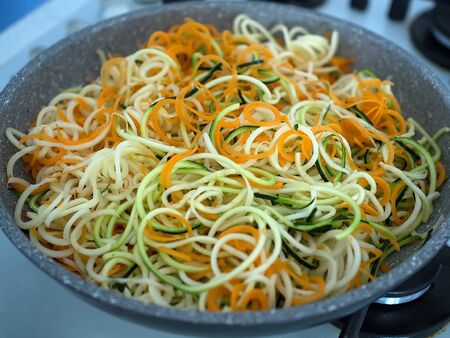 Mix of vegetable curlsの写真素材