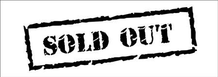 Sold Out, Black Stamp Inscription on White Background. Vectorのイラスト素材