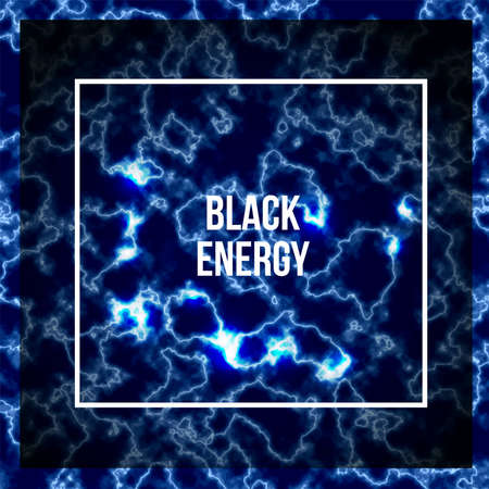 Black Energy, Futuristic Space Particles in Round Energy Structure, Like Neural Network, Energy Ray of Power Electric. Vector illustrationのイラスト素材
