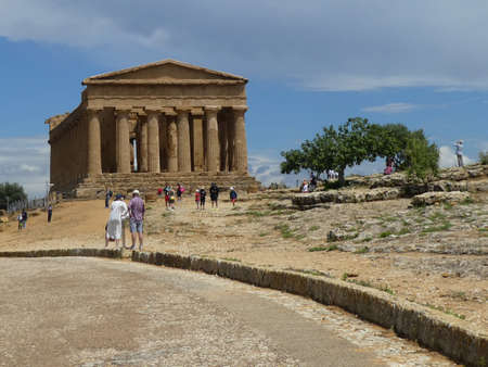 Valley of the Temples, temple of Juno Concordia, Agrigento, Sicily, Italyのeditorial素材