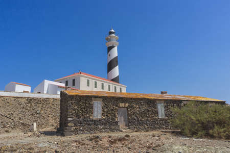Lighthouse Favaritx in Minorca on the way Cami de Cavalls, Spainの写真素材