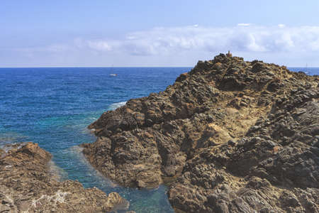 Coast Landscape in Minorca close to Lighthose Favaritx, Balearic Islandの写真素材