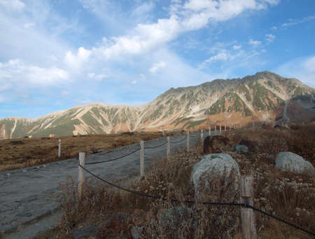 Japan Alps scenery from Morodo, Toyama Prefectureの写真素材