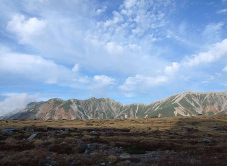 Japan Alps scenery from Morodo, Toyama Prefectureの写真素材