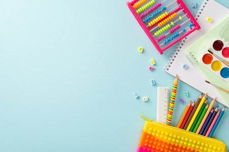Step into the world of early education with this captivating top-down photograph: a lively...