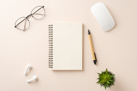 background; beige; business; composition; computer; corporate; design; desk; desktop; development;...