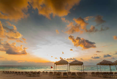 Sunrise on the oceanの写真素材